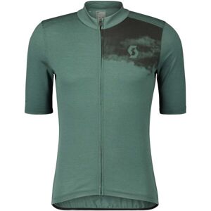 Scott GRAVEL MERINO SS Pánské triko na kolo, tmavě zelená, velikost L