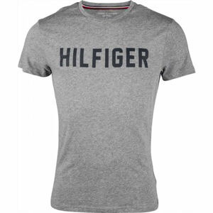 Tommy Hilfiger CN SS TEE HILFIGER Pánské tričko, Šedá,Černá, velikost L