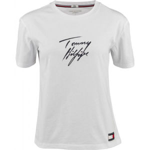Tommy Hilfiger CN TEE SS LOGO Dámské tričko, Tmavě modrá,Bílá, velikost