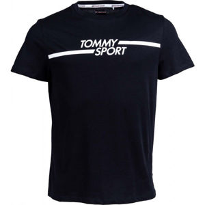 Tommy Hilfiger CORE CHEST GRAPHICS TOP Pánské tričko, černá, velikost M