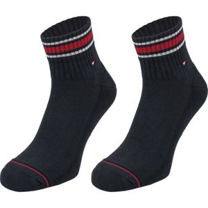 Tommy Hilfiger MEN ICONIC SPORTS QUARTER 2P černá 43 - 46 - Pánské ponožky