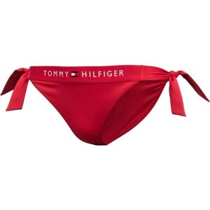 Tommy Hilfiger TH ORIGINAL-SIDE TIE CHEEKY BIKINI Dámský spodní díl plavek, červená, velikost