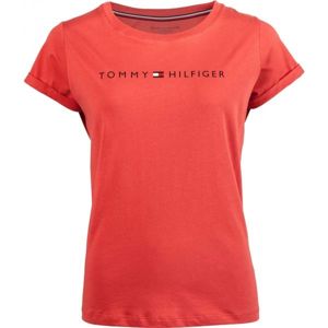 Tommy Hilfiger RN TEE SS LOGO červená M - Dámské tričko