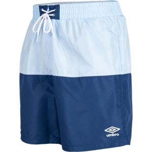 Umbro PANELLED SWIM SHORT Pánské plavecké šortky, Modrá,Bílá, velikost M