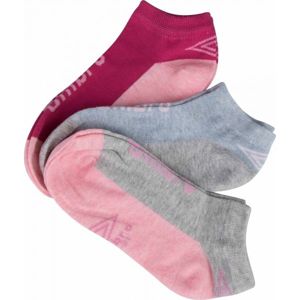 Umbro LOW LINER JUNIORS 3P Dětské ponožky, růžová, velikost 35-38