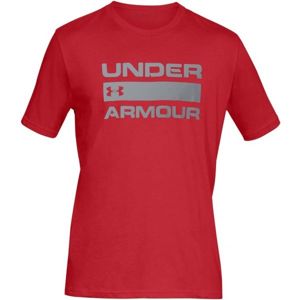 Under Armour TEAM ISSUE WORDMARK SS červená L - Pánské triko