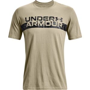 Under Armour UA CAMO CHEST STRIPE SS Pánské triko, šedá, velikost L