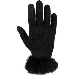 Willard MIKEA Dámské pletené rukavice, černá, velikost