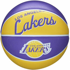 Wilson NBA RETRO MINI LAKERS Mini basketbalový míč, fialová, veľkosť 3